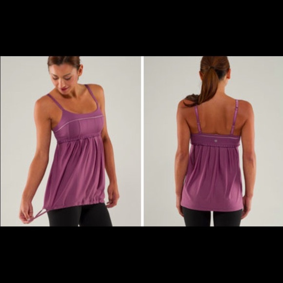 Lululemon Priiti Babydoll Tank Top Purple - Picture 1 of 8